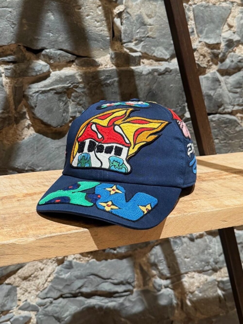 Louis Vuitton X Virgil Abloh Burning House Patch Embroidered Cap